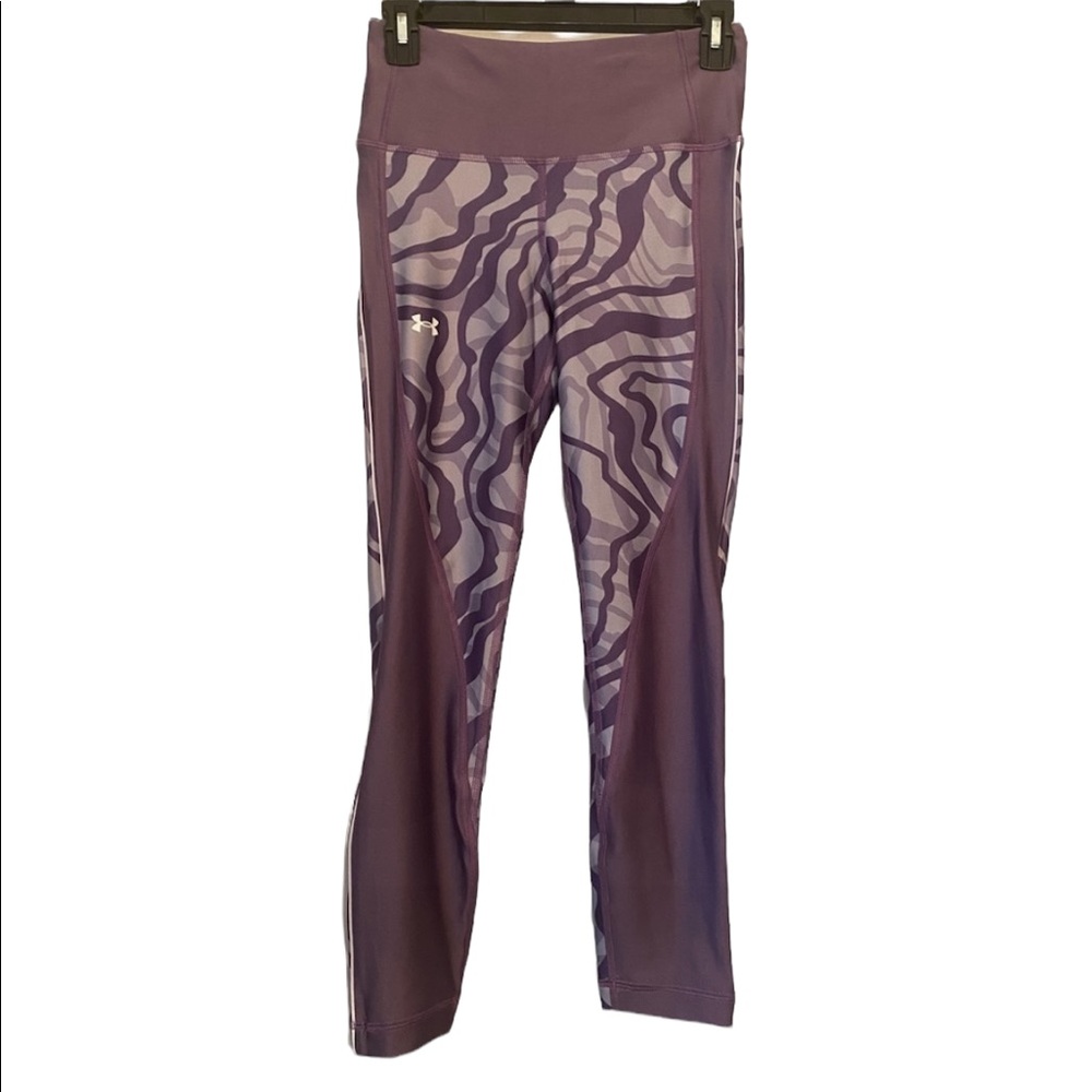 Under Armour Purple Patterned Compression Leggings - image 1